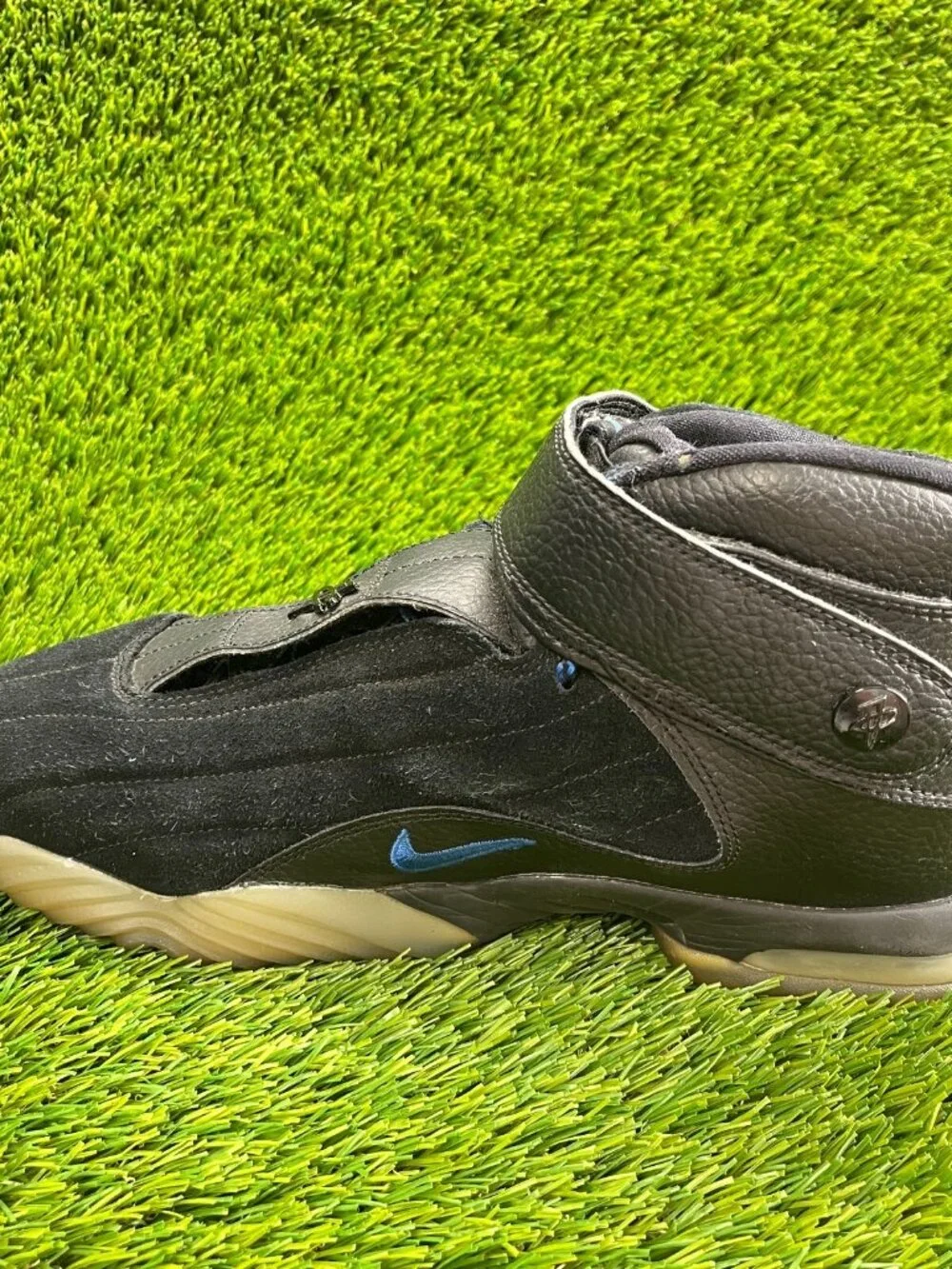 Nike Air Penny 4 Black Atlantic Mens Size 10.5 Athletic Basketball Shoes Sneaker